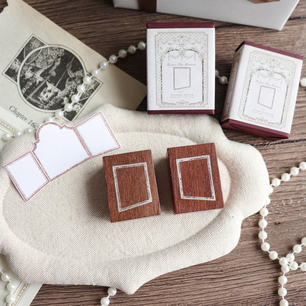 Jieyanow Atelier- "Frame the Moment" Series Wood Rubber Stamp