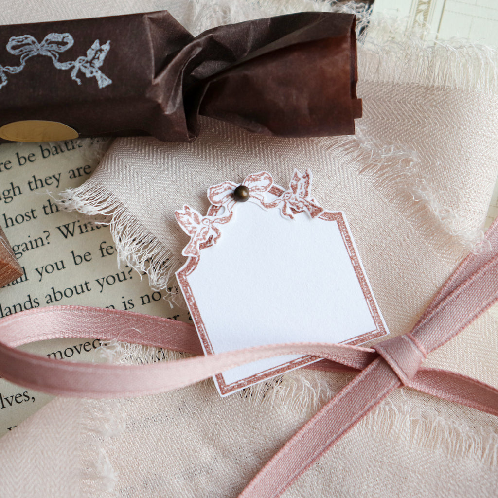 Jieyanow Atelier- Wood Rubber Stamp- Bird with Ribbon