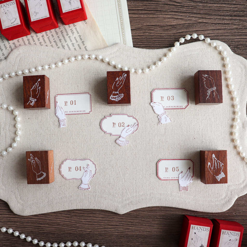 Jieyanow Atelier-The Hands Collection Wood Rubber Stamp