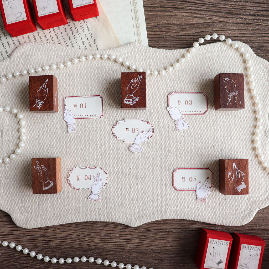 Jieyanow Atelier-The Hands Collection Wood Rubber Stamp
