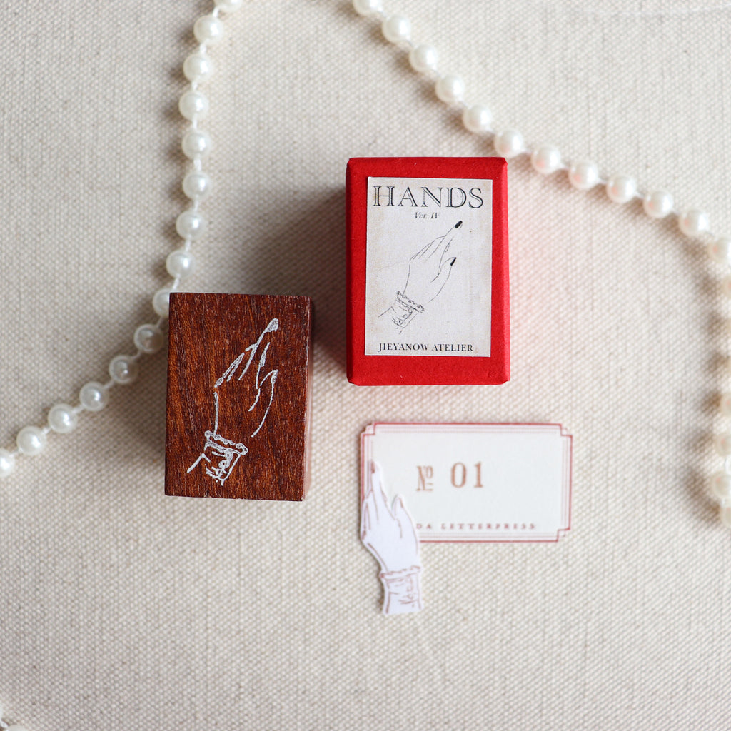 Jieyanow Atelier-The Hands Collection Wood Rubber Stamp