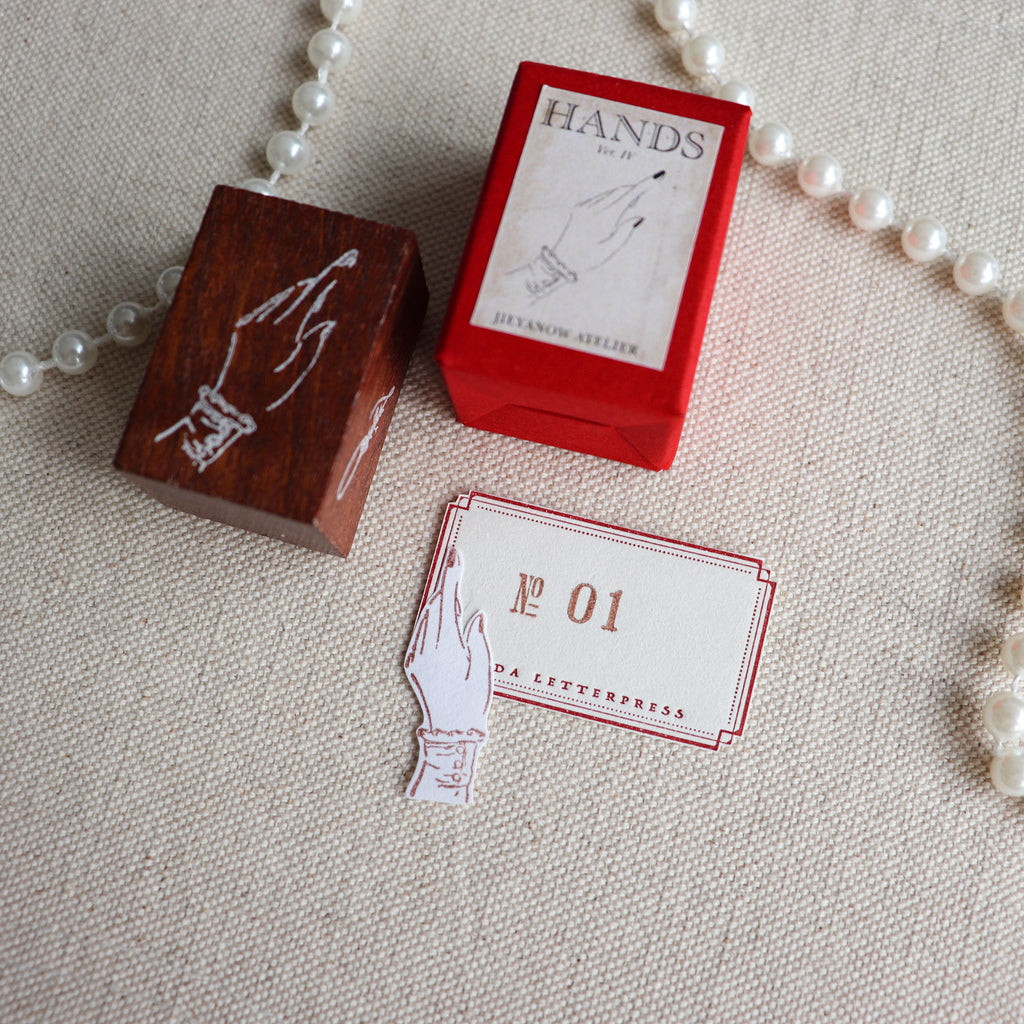 Jieyanow Atelier-The Hands Collection Wood Rubber Stamp