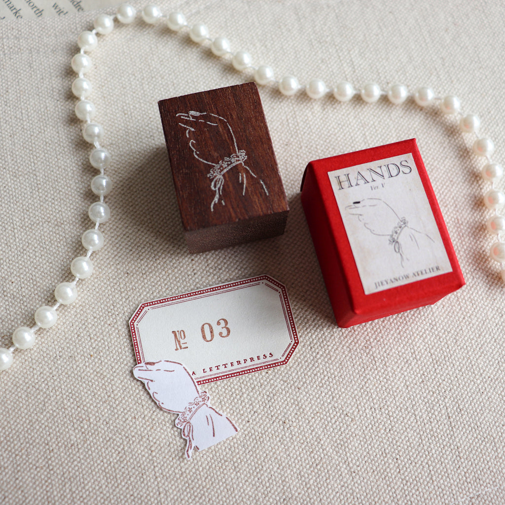 Jieyanow Atelier-The Hands Collection Wood Rubber Stamp