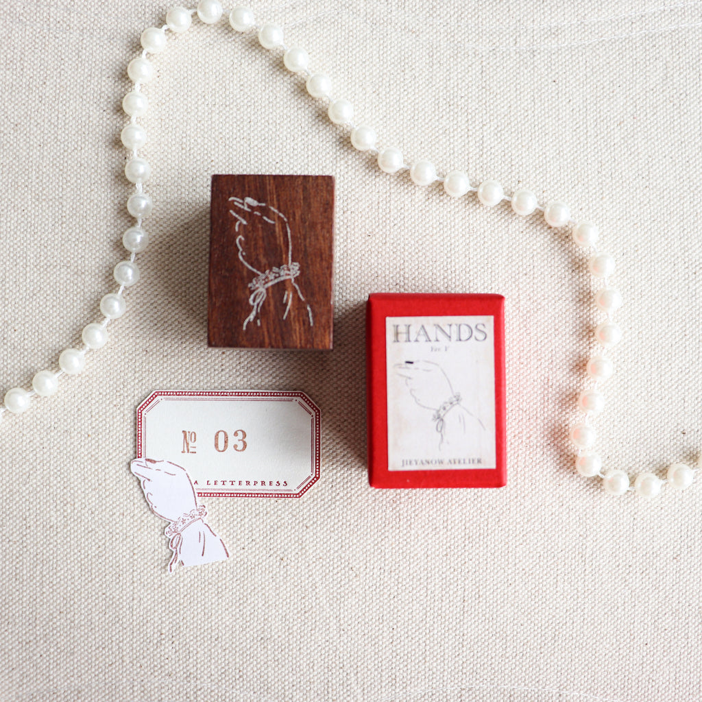 Jieyanow Atelier-The Hands Collection Wood Rubber Stamp