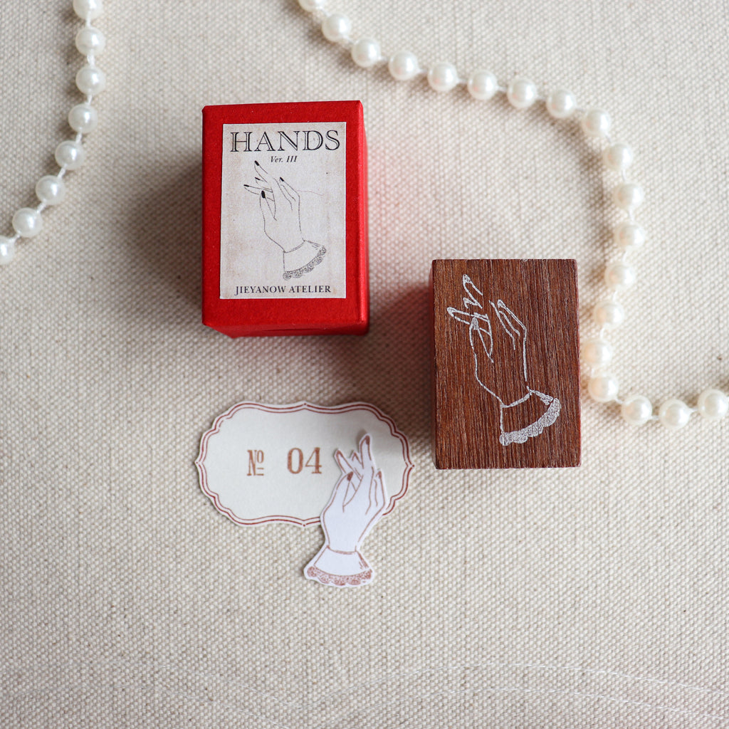 Jieyanow Atelier-The Hands Collection Wood Rubber Stamp