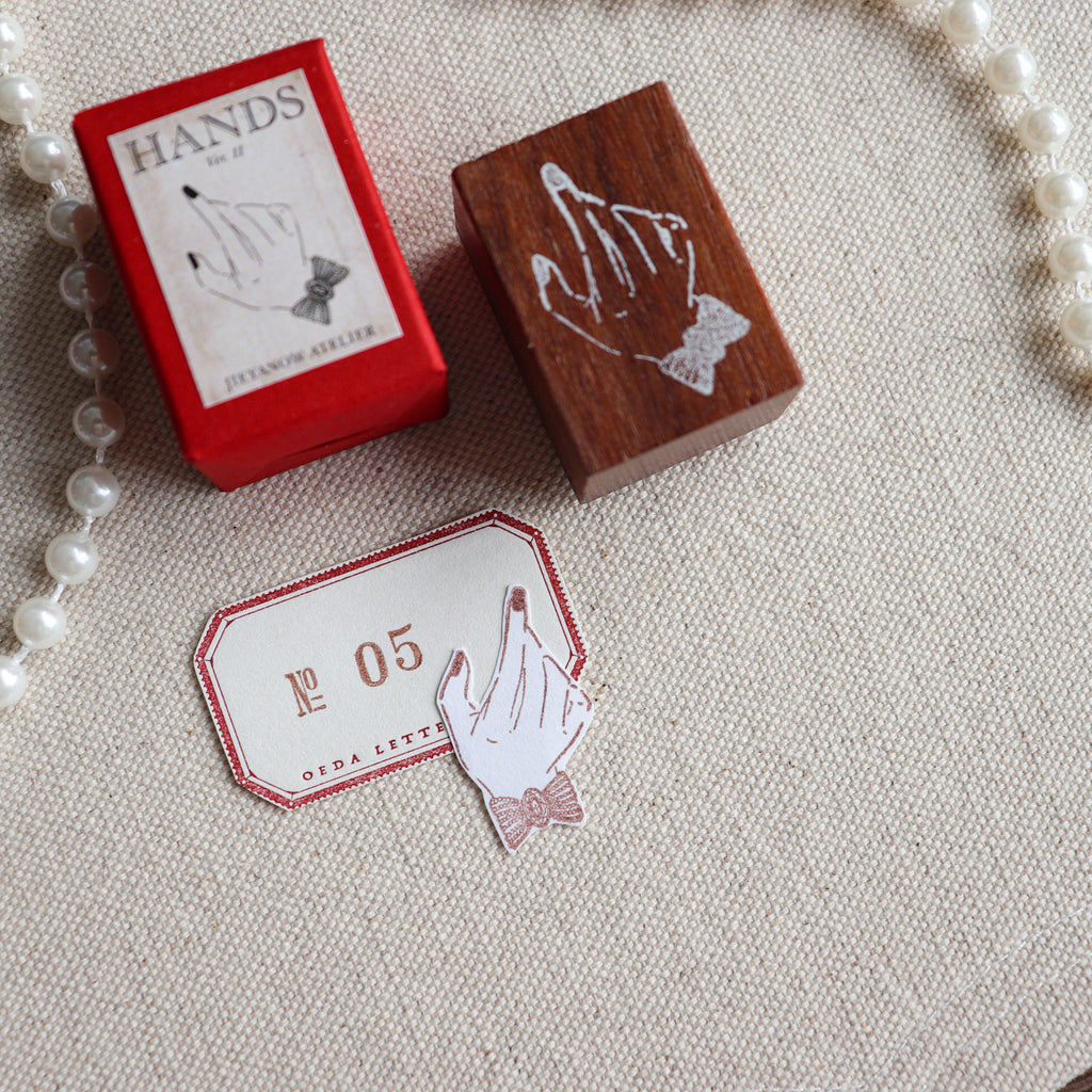 Jieyanow Atelier-The Hands Collection Wood Rubber Stamp