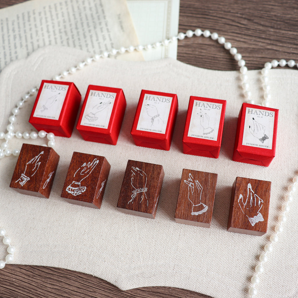 Jieyanow Atelier-The Hands Collection Wood Rubber Stamp
