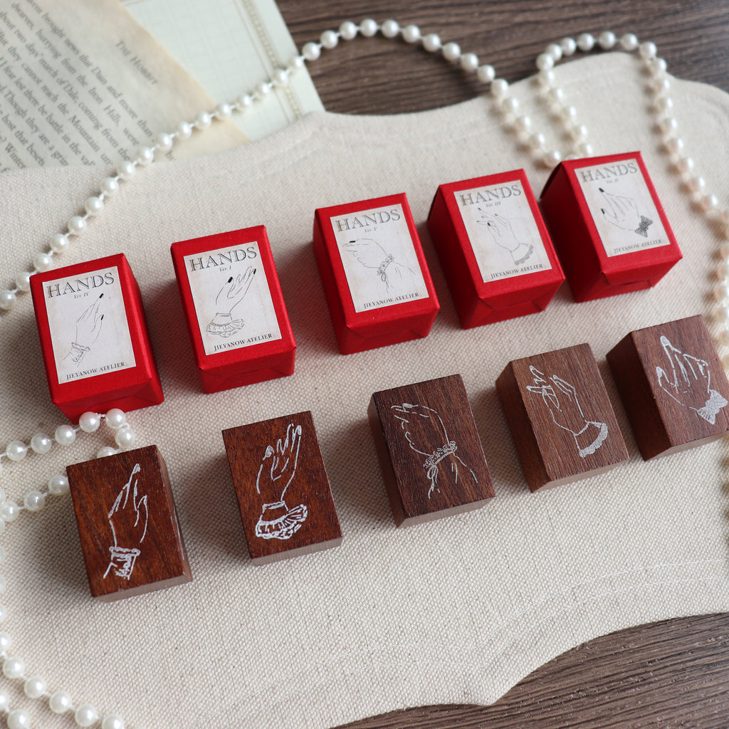 Jieyanow Atelier-The Hands Collection Wood Rubber Stamp
