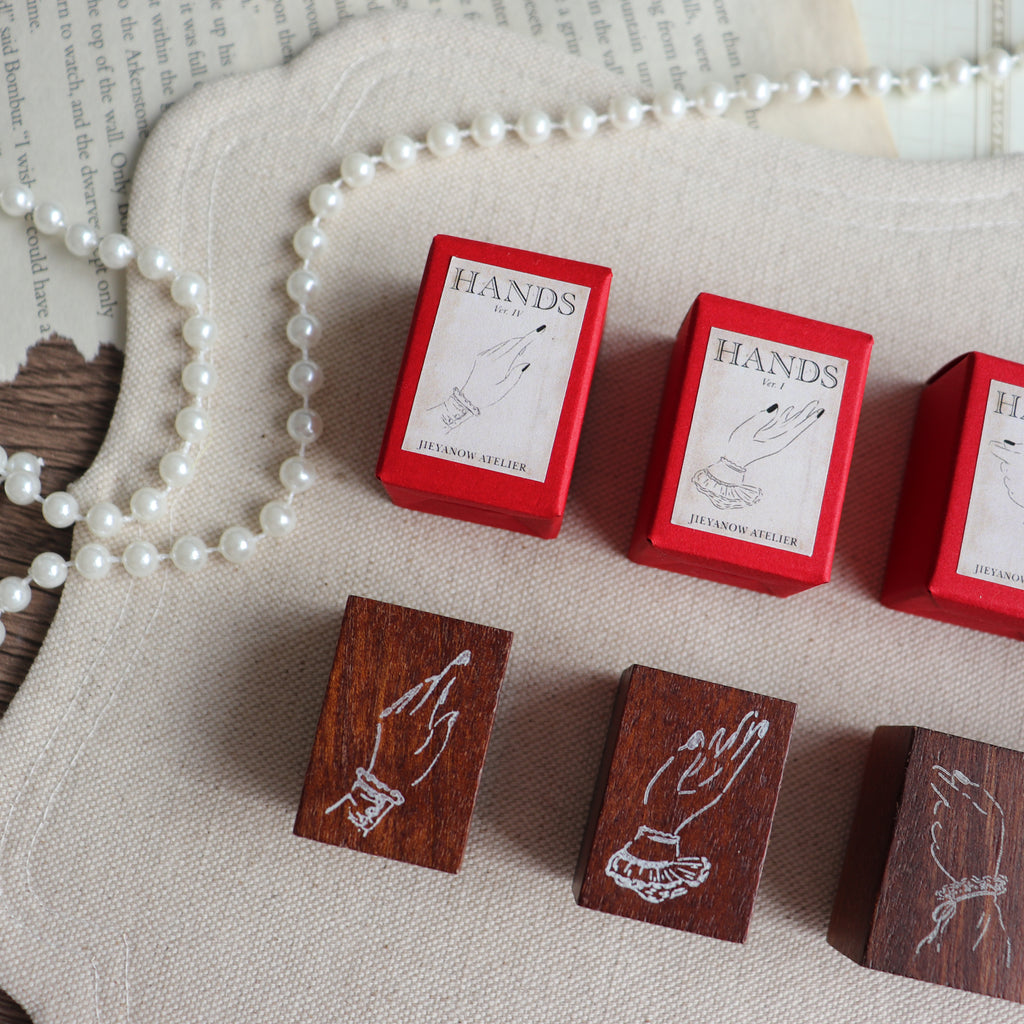 Jieyanow Atelier-The Hands Collection Wood Rubber Stamp