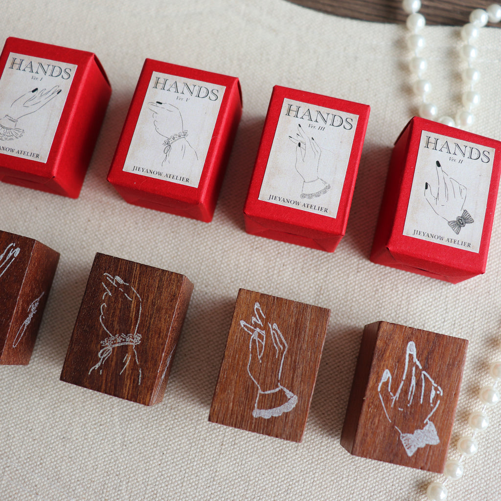 Jieyanow Atelier-The Hands Collection Wood Rubber Stamp