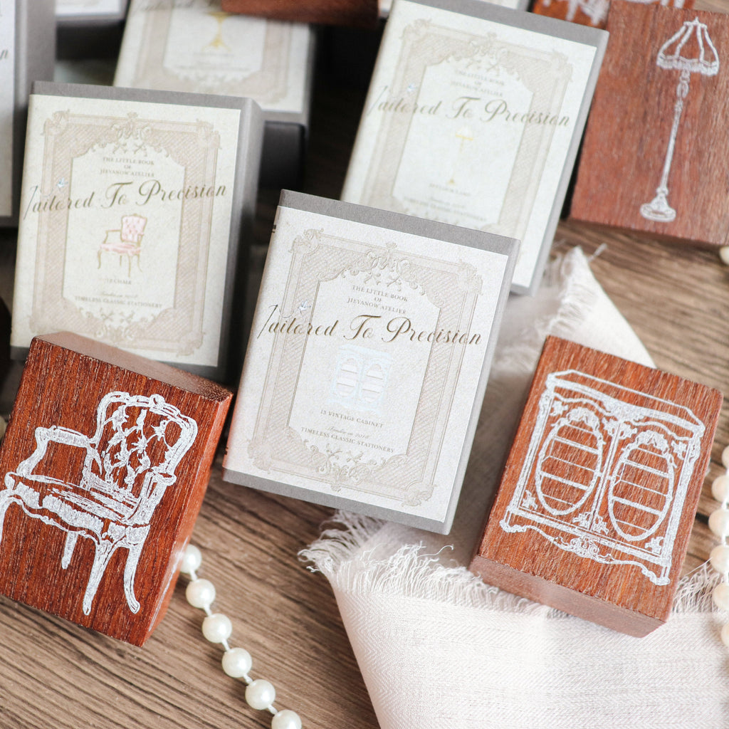Jieyanow Atelier- "Tailored To Precision" Collection Wood Rubber Stamp