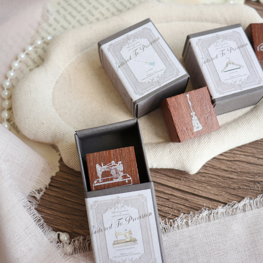 Jieyanow Atelier- "Tailored To Precision" Collection Wood Rubber Stamp