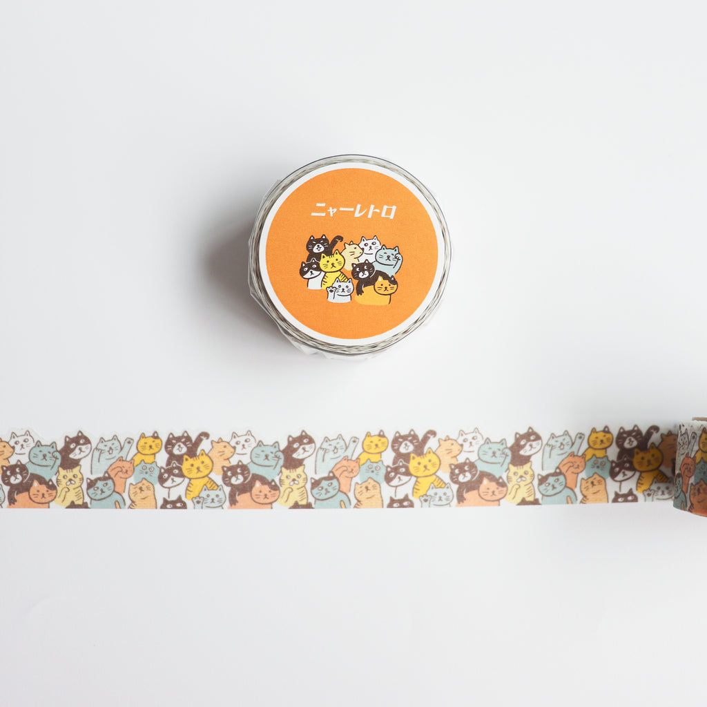 HIGHTIDE Die-Cut Masking Tape - Cat Crowd