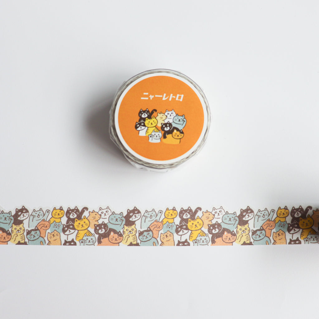 HIGHTIDE Die-Cut Masking Tape - Cat Crowd