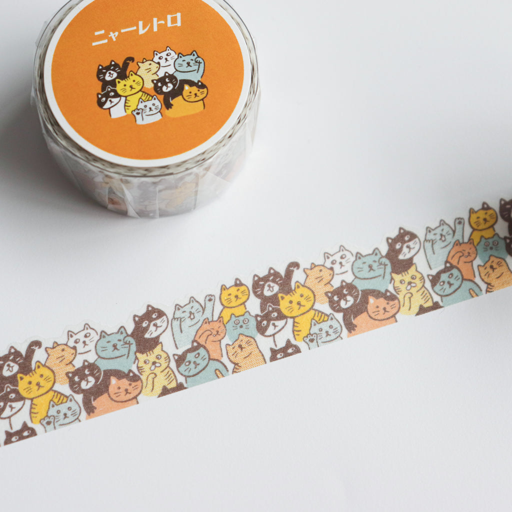 HIGHTIDE Die-Cut Masking Tape - Cat Crowd