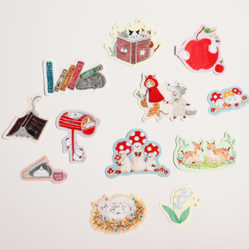 Tokorokomugi- Matchbox Flake Stickers: A Gift from the Forest