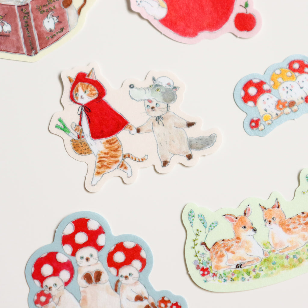 Tokorokomugi- Matchbox Flake Stickers: A Gift from the Forest