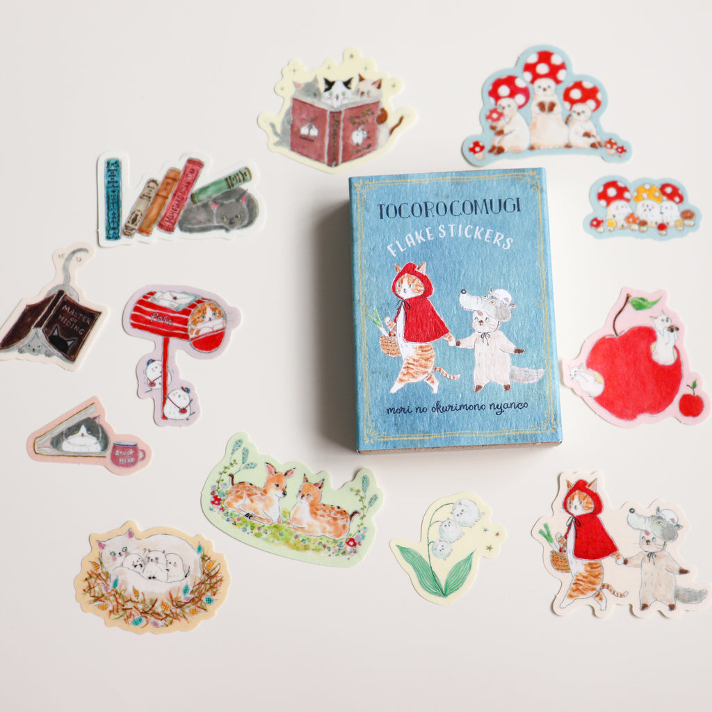 Tokorokomugi- Matchbox Flake Stickers: A Gift from the Forest