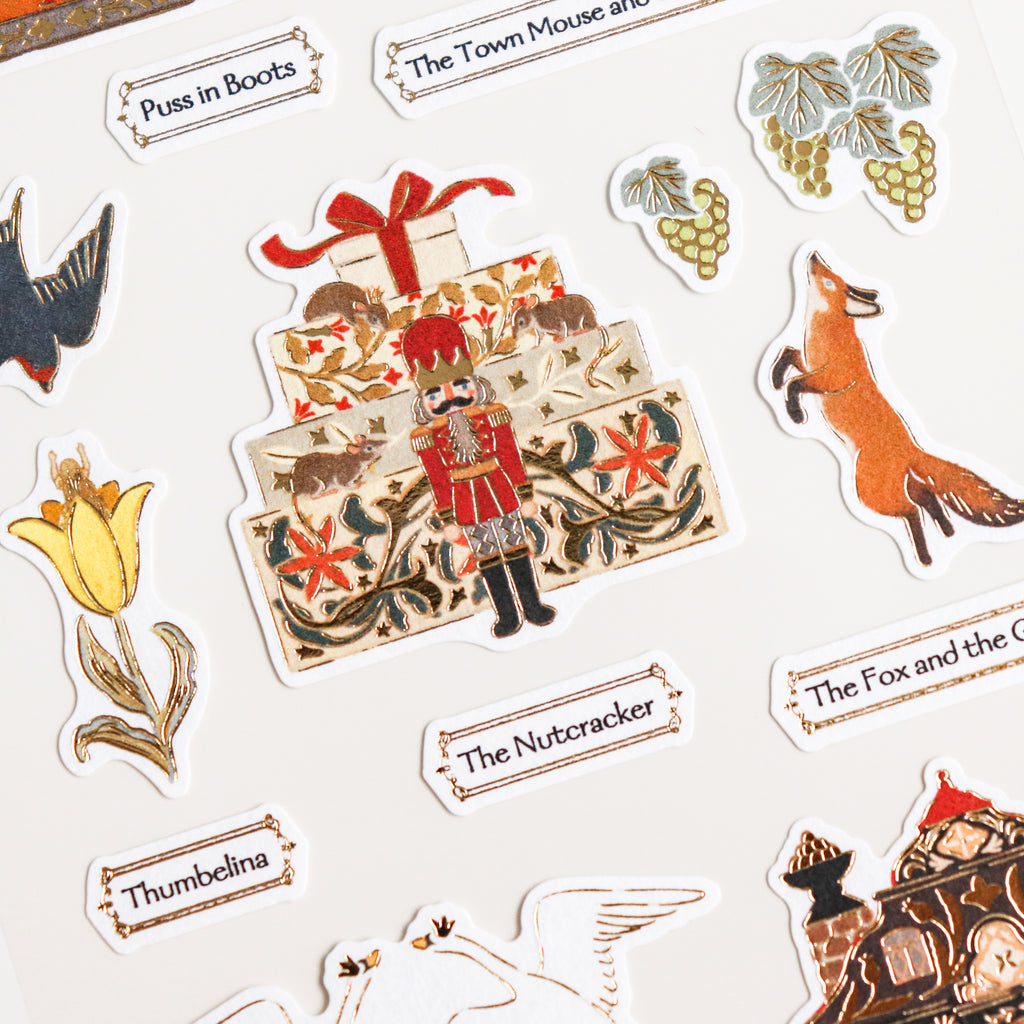 Naffy- Gold Foil Cotton Paper Sticker