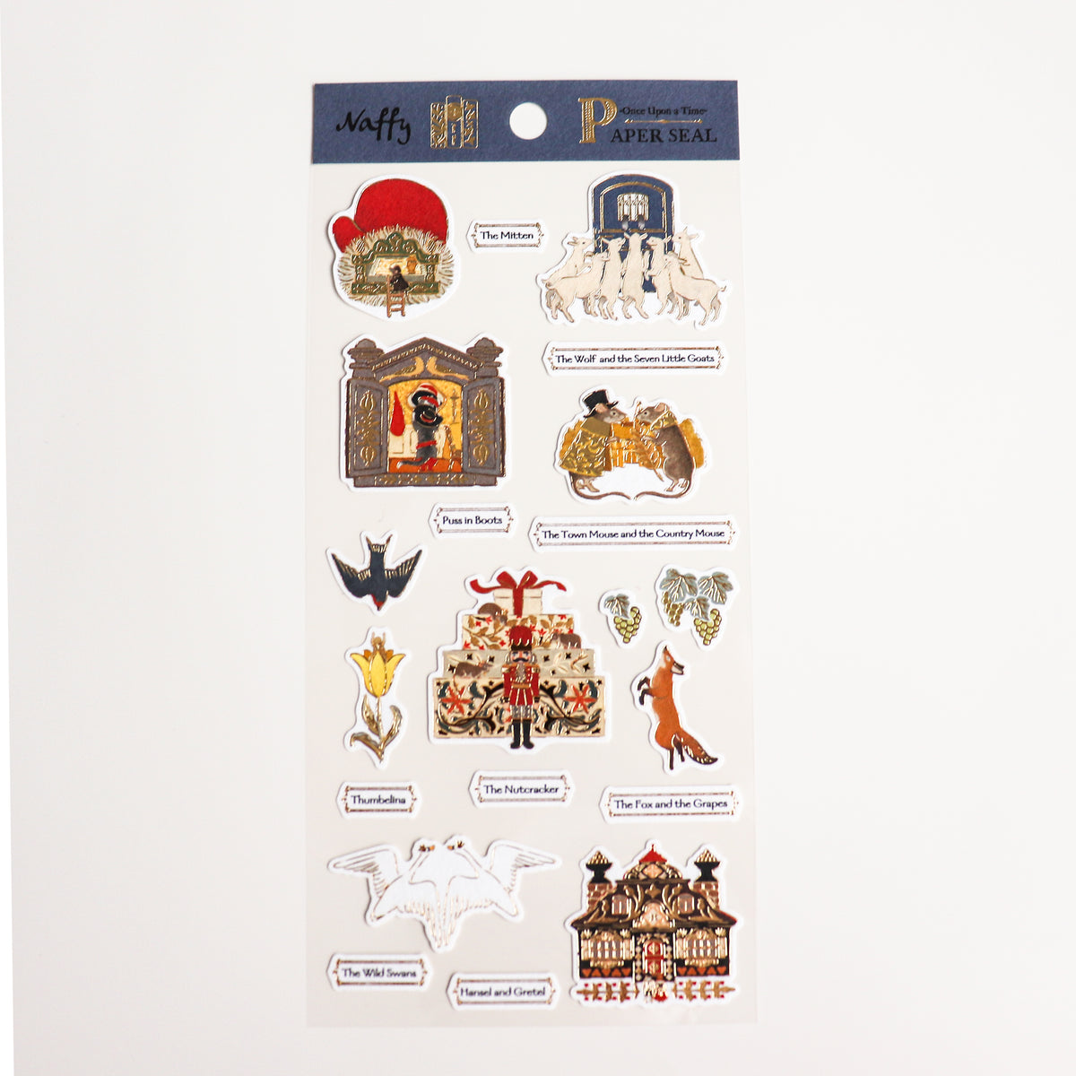 Naffy- Gold Foil Cotton Paper Sticker
