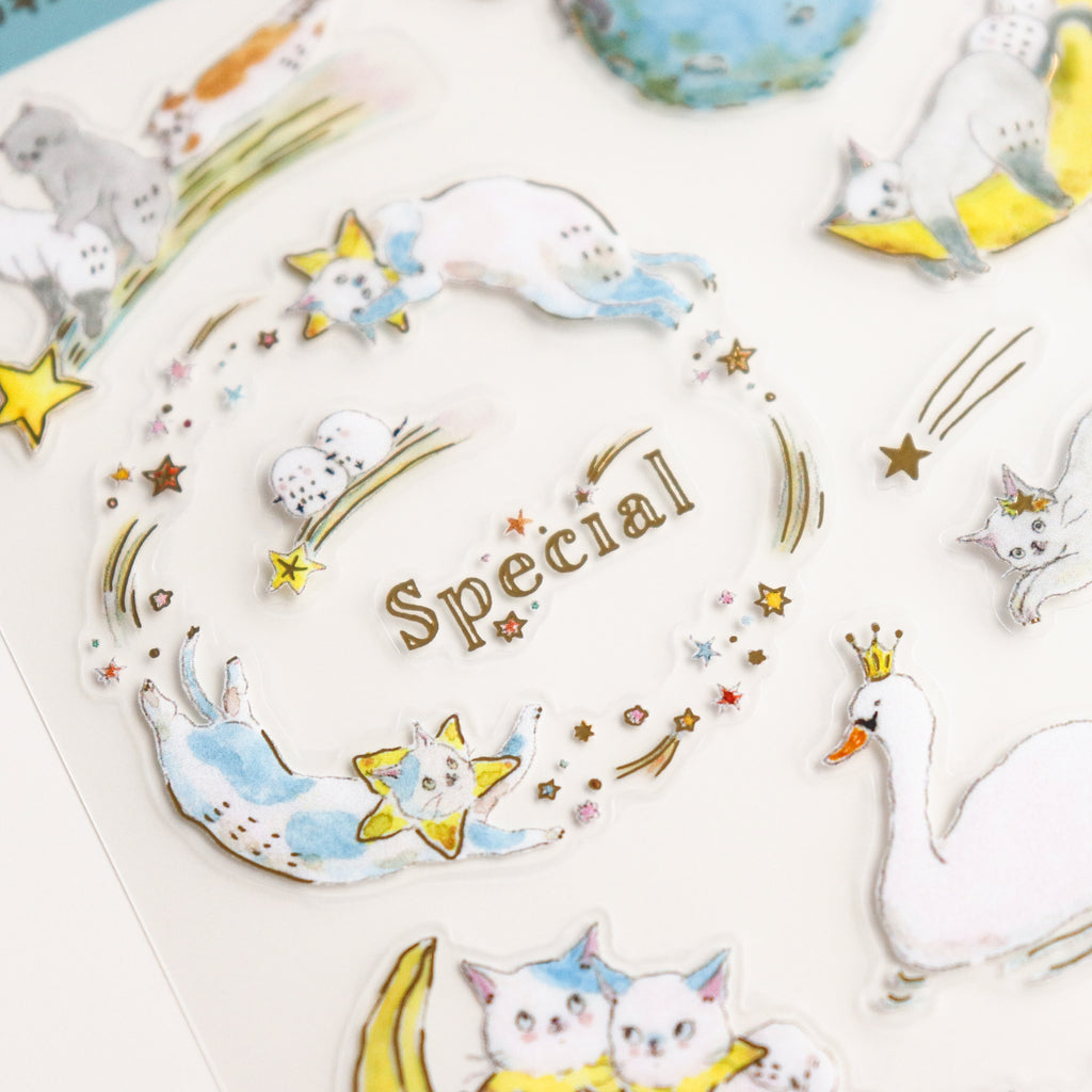 Tokorokomugi- Sticker Sheet- Kinyanko in Sparking Night