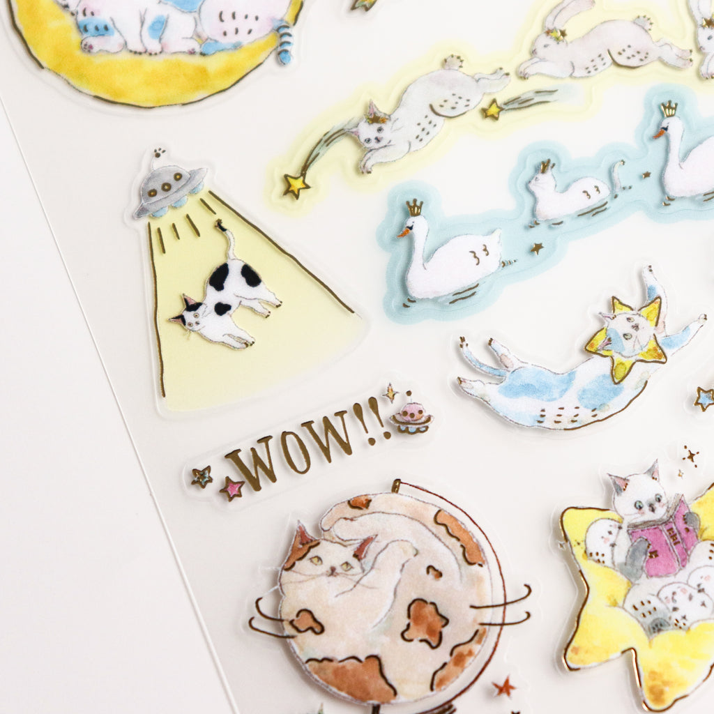 Tokorokomugi- Sticker Sheet- Kinyanko in Sparking Night