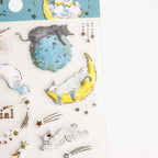 Tokorokomugi- Sticker Sheet- Kinyanko in Sparking Night