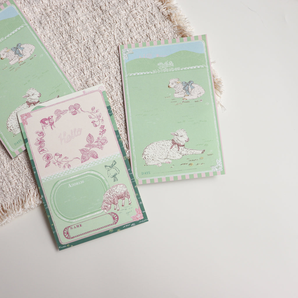 Aya Inoue- Memo Pad/ Pocket Size Loose Leaf Refills- Sheep
