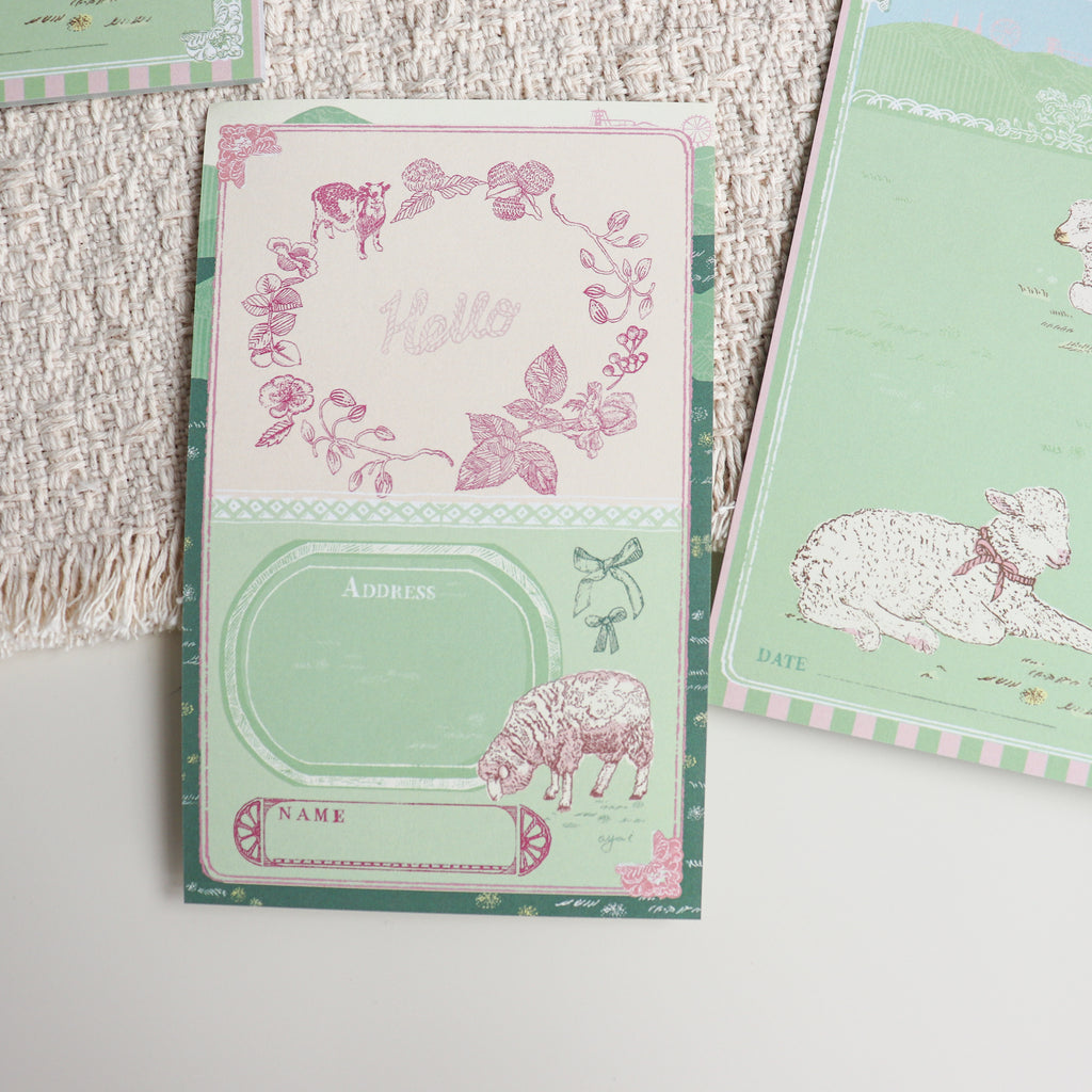 Aya Inoue- Memo Pad/ Pocket Size Loose Leaf Refills- Sheep