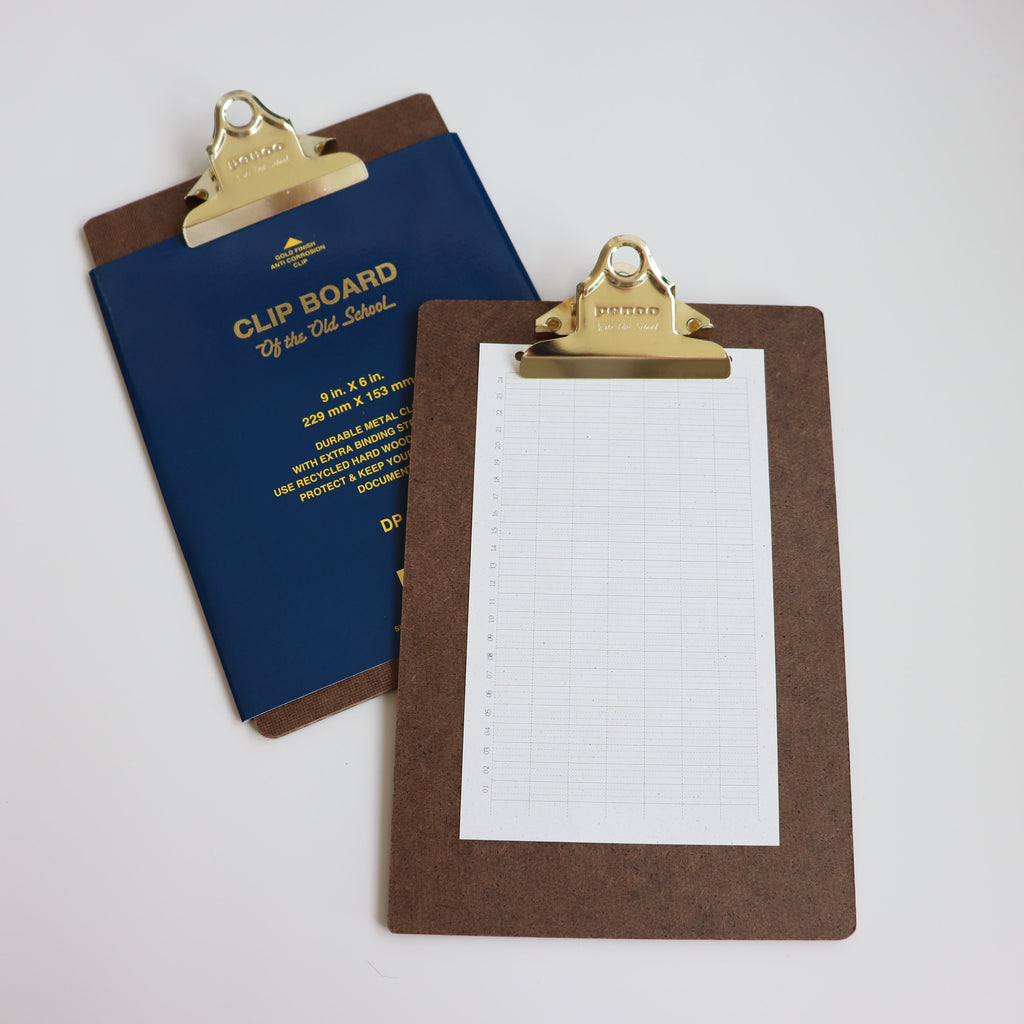 Penco- Old School Clipboard A5 Gold Clip