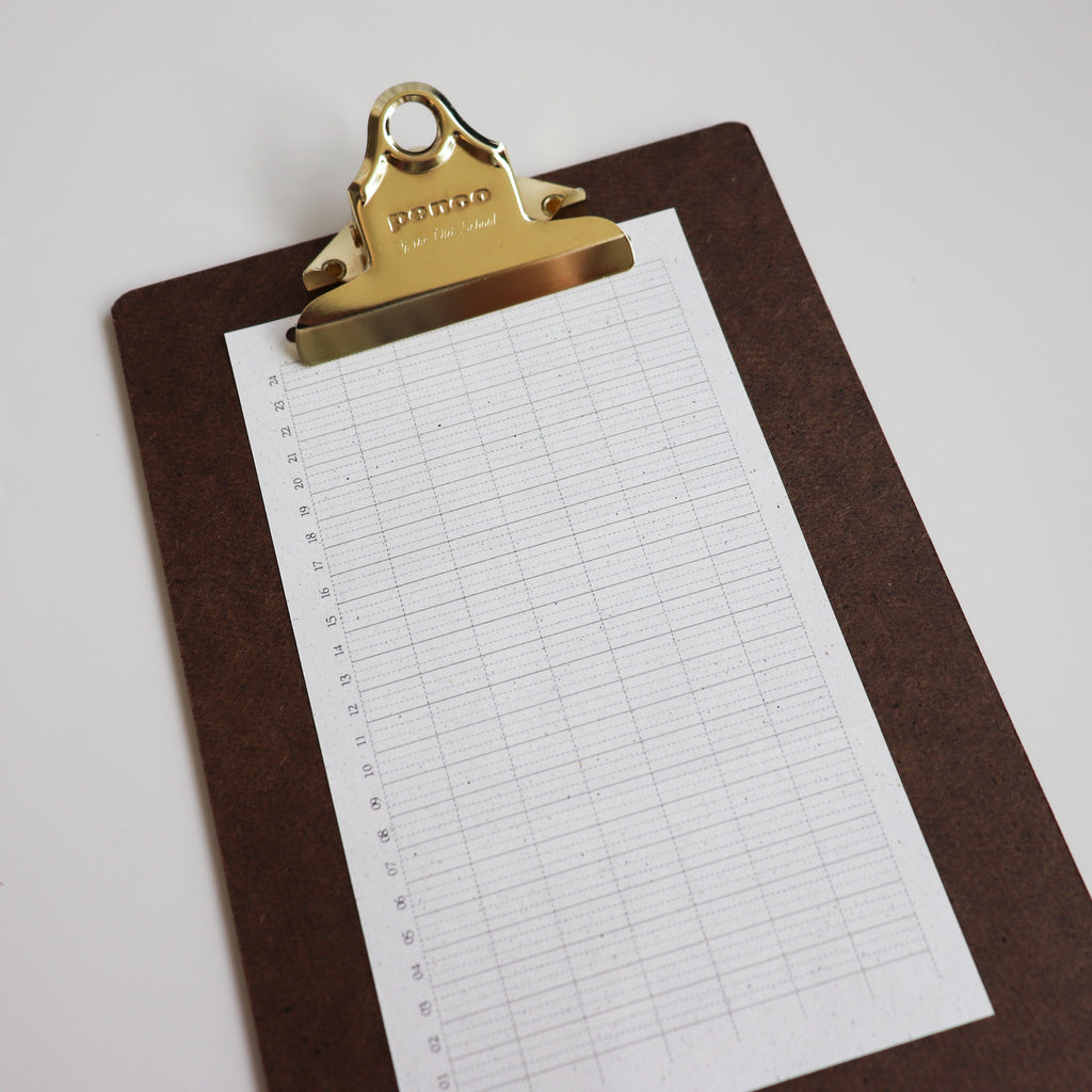 Penco- Old School Clipboard A5 Gold Clip