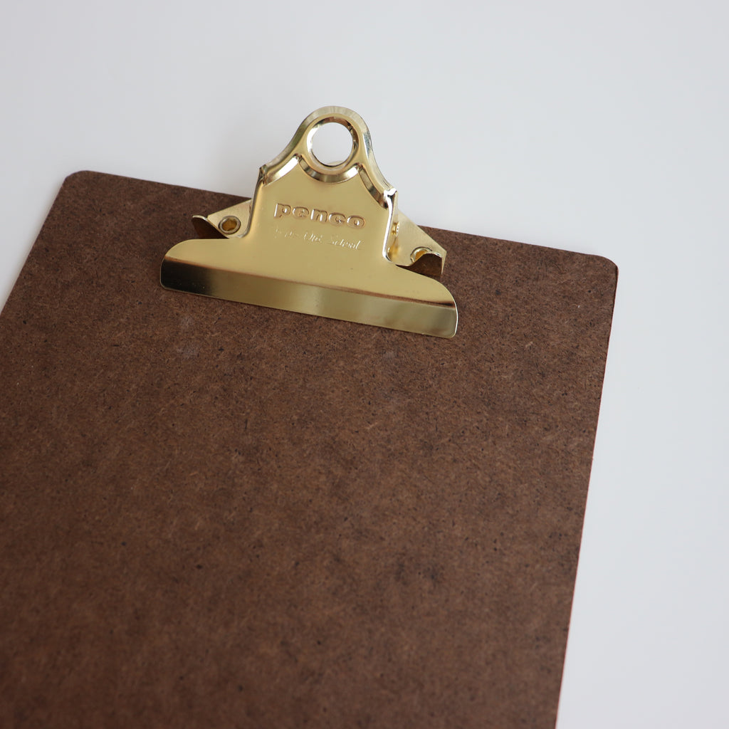 Penco- Old School Clipboard A5 Gold Clip