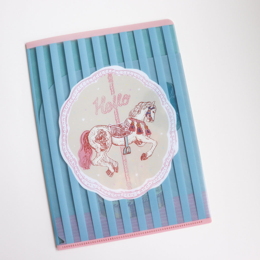 Aya Inoue- A5 Clear File Folder- Rocking Horse