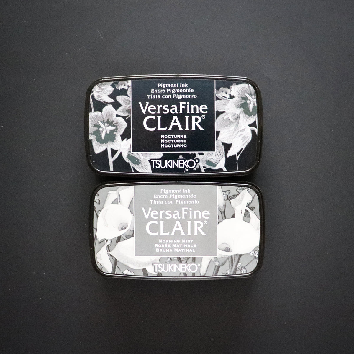 Tsukineko - VersaFine Clair Ink Pad (Black & Grey)