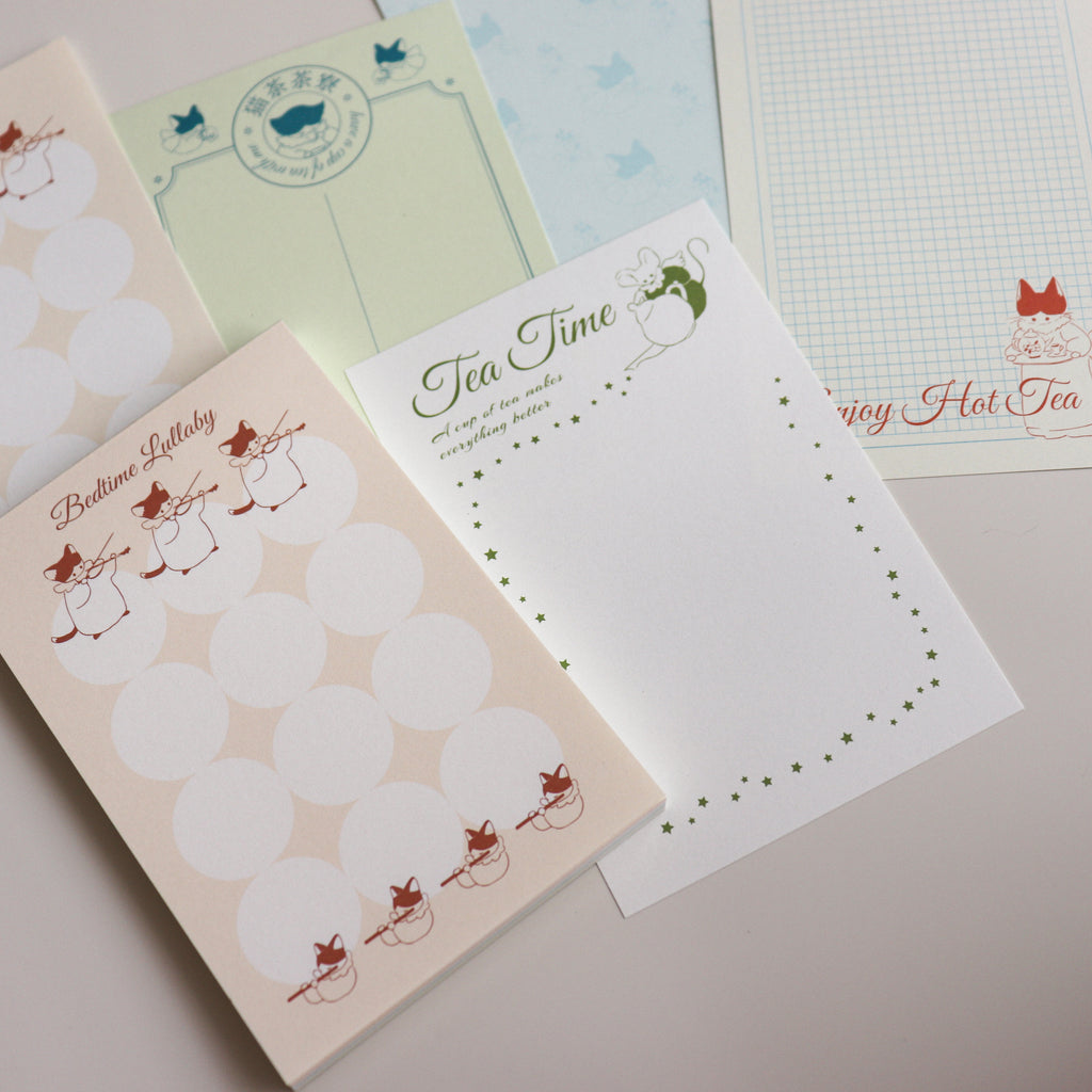【NECOCHA】Memo Pad- The Purr-Feast Tea Time