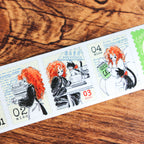 【NECOCHA】Date Stamp Washi Tape- "Green Forest Library"