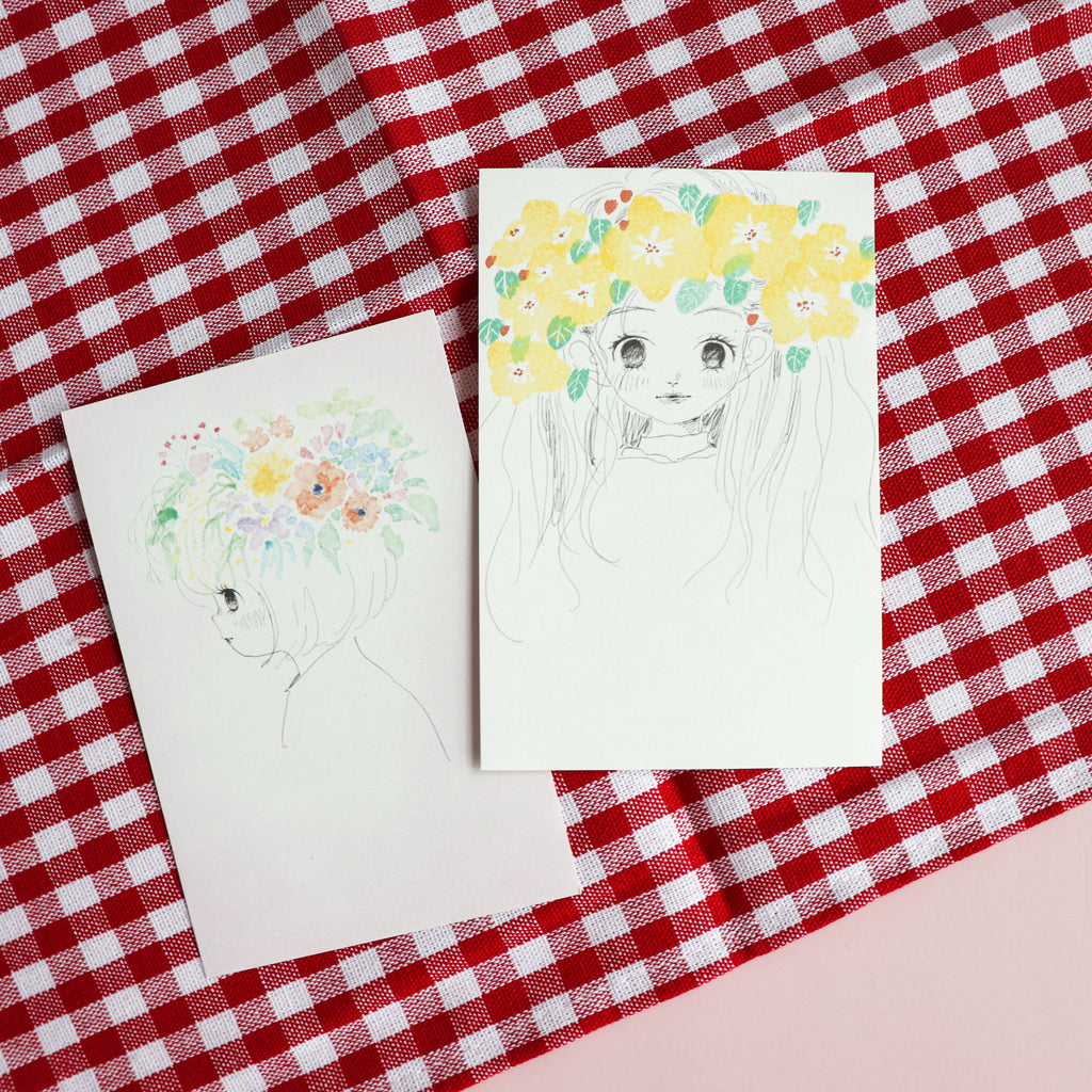 【NECOCHA】 Memo Pad- Flower