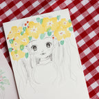【NECOCHA】 Memo Pad- Flower