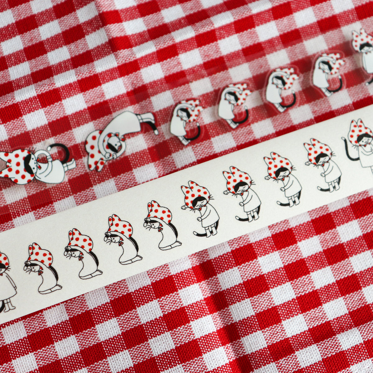【NECOCHA】Kiss-cut Tape Sticker Roll-The Purr-Gym Number