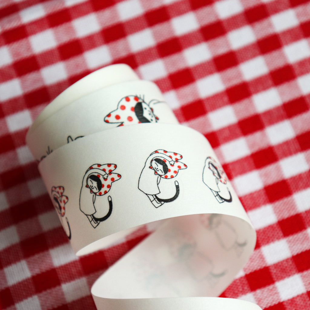 【NECOCHA】Kiss-cut Tape Sticker Roll-The Purr-Gym Number