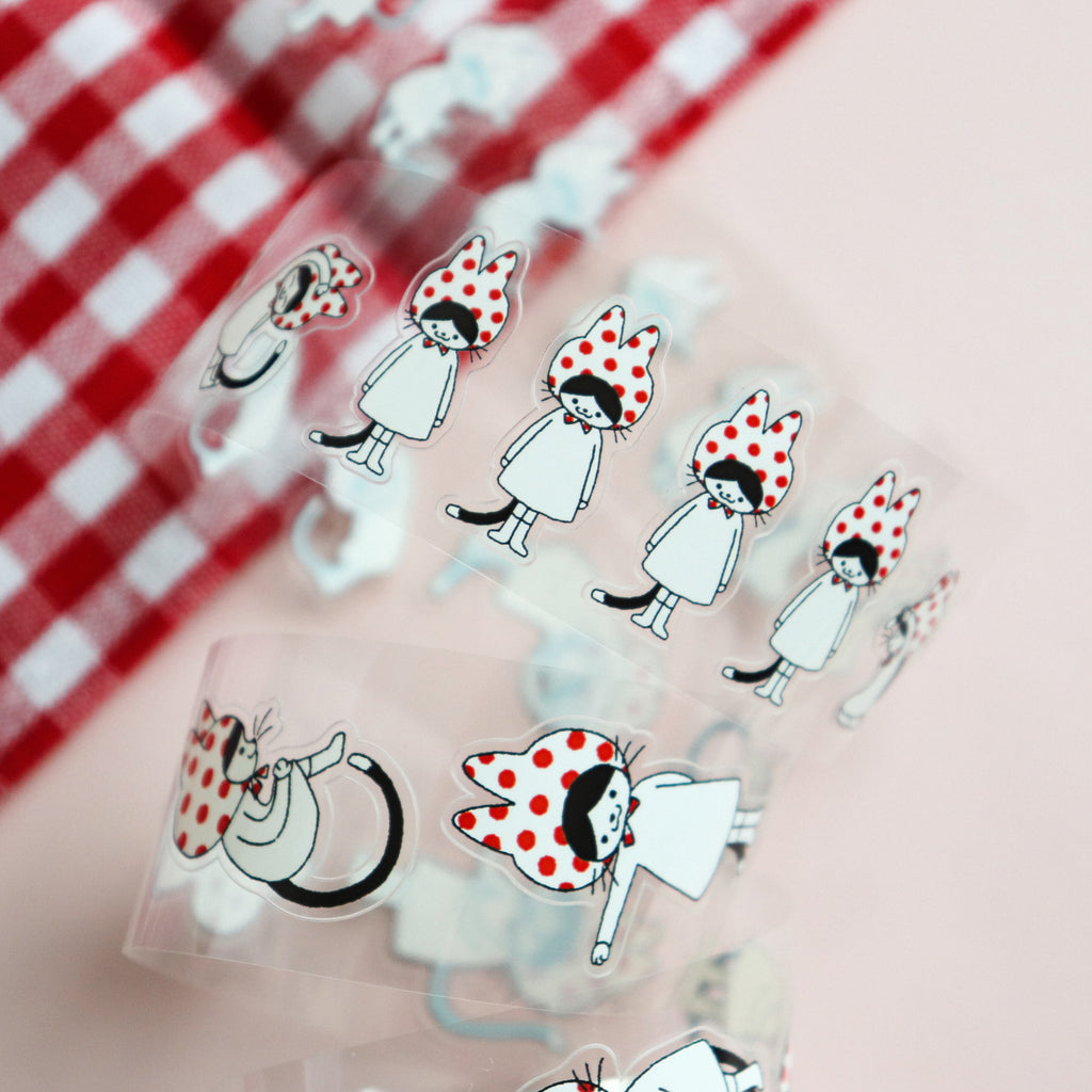 【NECOCHA】Kiss-cut Tape Sticker Roll-The Purr-Gym Number