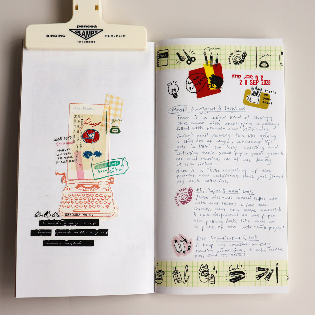 【NECOCHA】Washi Tape- Stationery Time