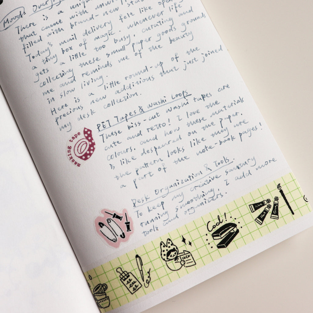 【NECOCHA】Washi Tape- Stationery Time