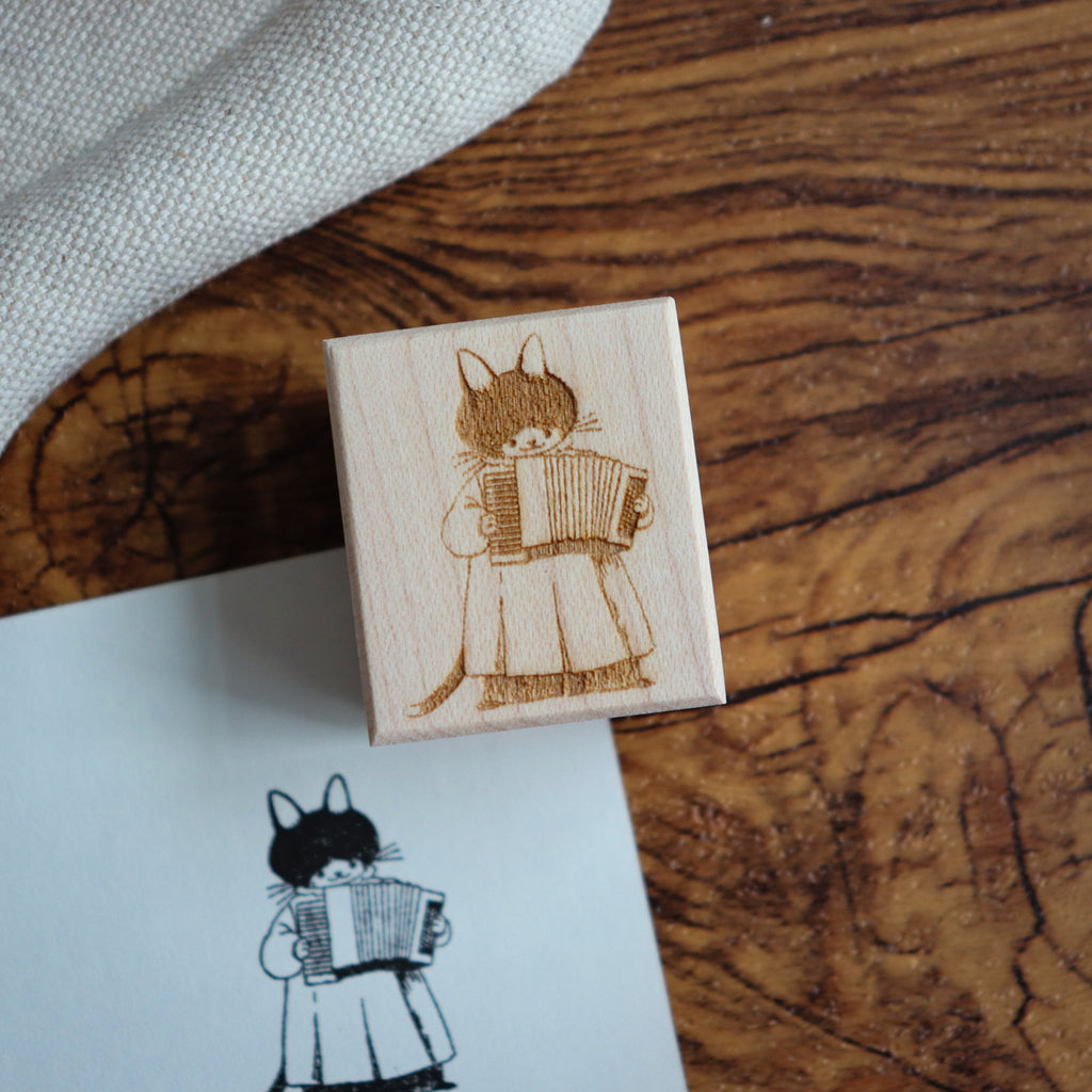 【NECOCHA】Wood Rubber Stamps- The Plush Purr-chestra