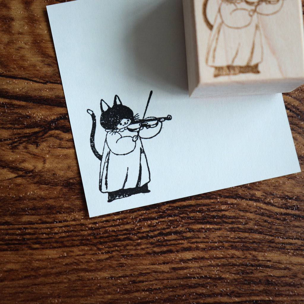 【NECOCHA】Wood Rubber Stamps- The Plush Purr-chestra