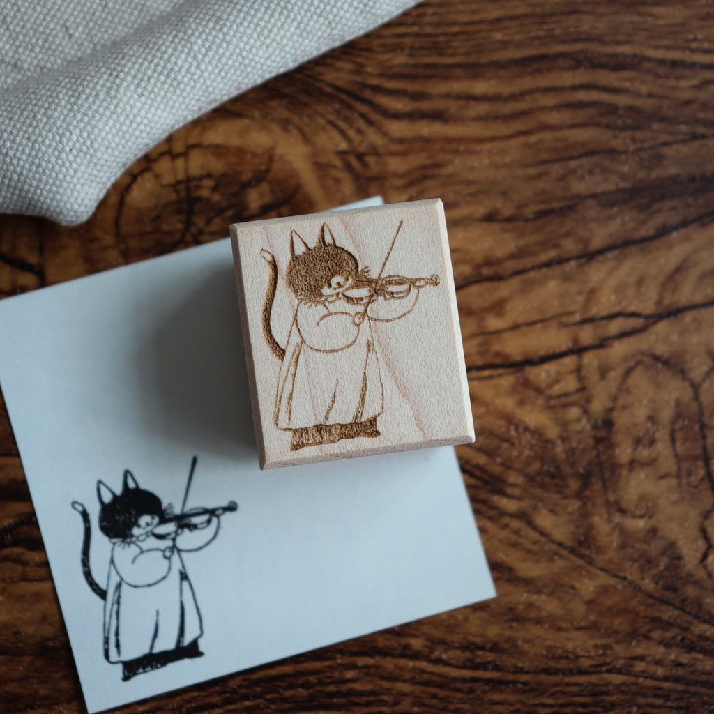 【NECOCHA】Wood Rubber Stamps- The Plush Purr-chestra