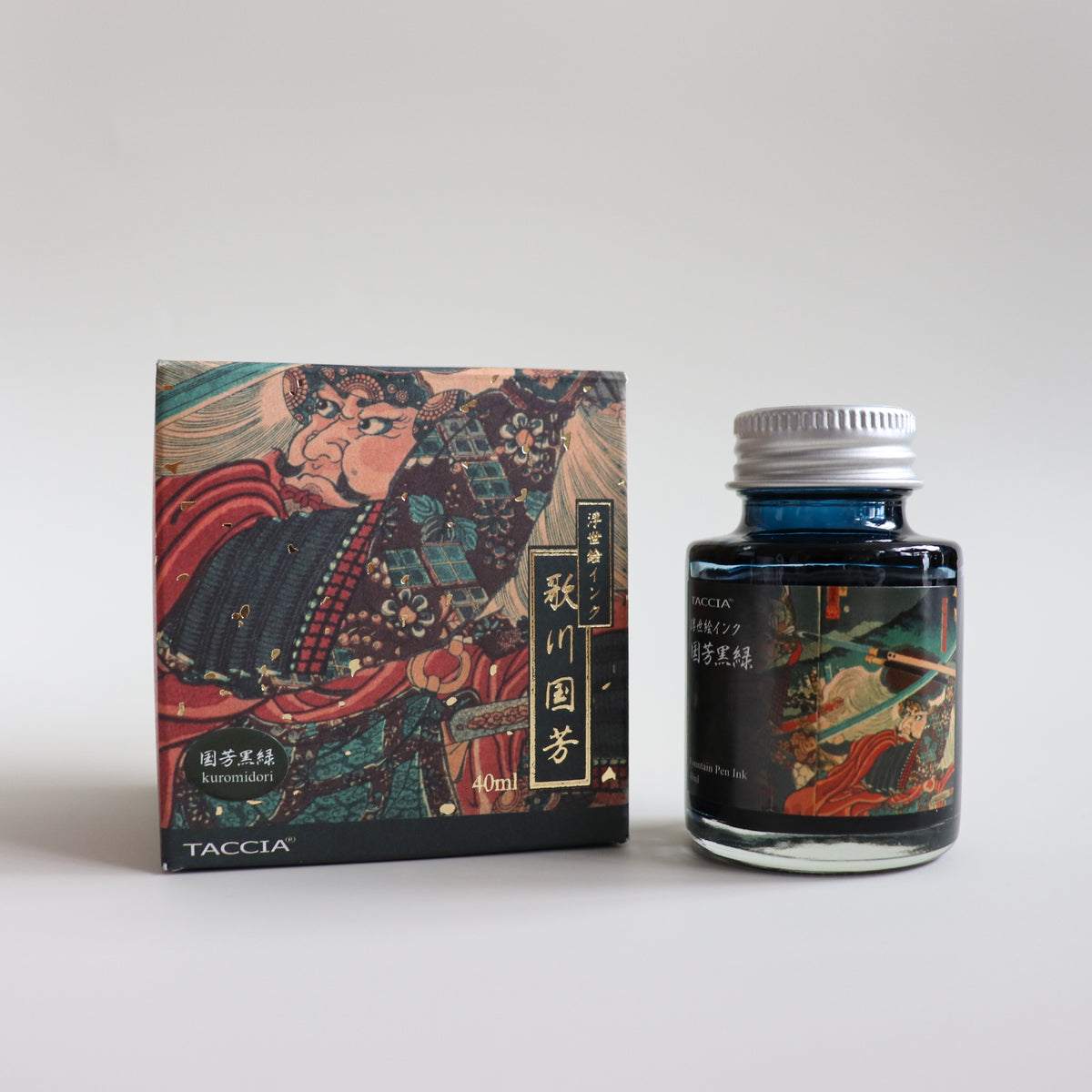 TACCIA- Nakabayashi Ukiyo-e ink 40ml Ink- Kokiyoshi black green