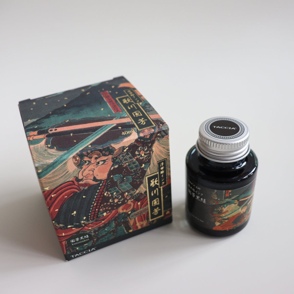 TACCIA- Nakabayashi Ukiyo-e ink 40ml Ink- Kokiyoshi black green