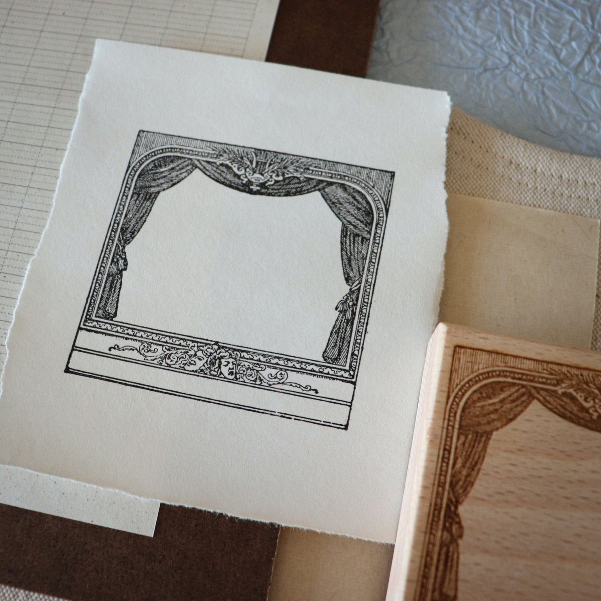 [Bunny Craft House] Wood Stamp- Cloud Theatre