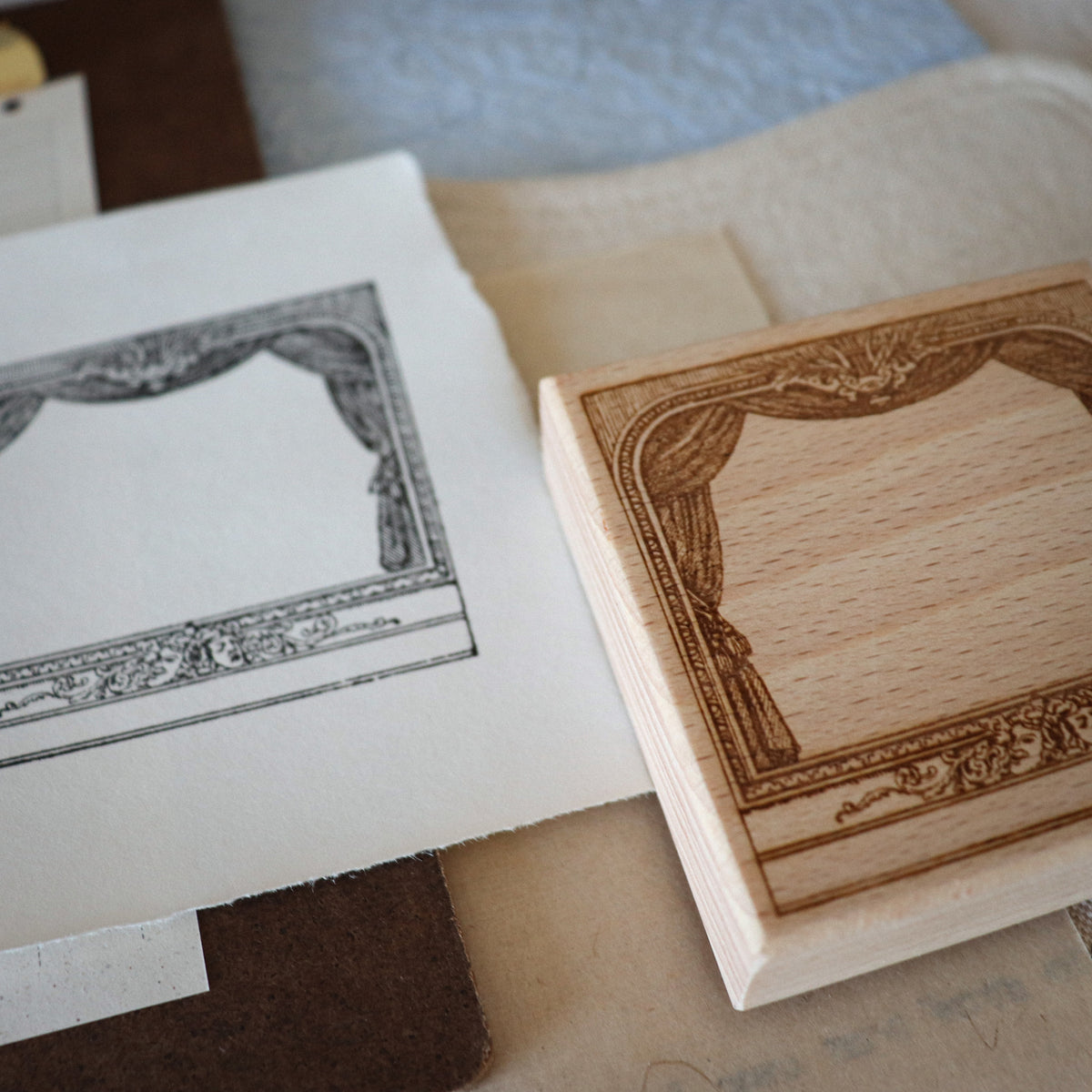 [Bunny Craft House] Wood Stamp- Cloud Theatre